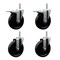 Service Caster 5 Inch Phenolic Swivel 34 Inch Threaded Stem Caster Set 2 Total Lock Brakes SCC-TSTTL20S514-PHS-34212-2-S-2 - alternate 1